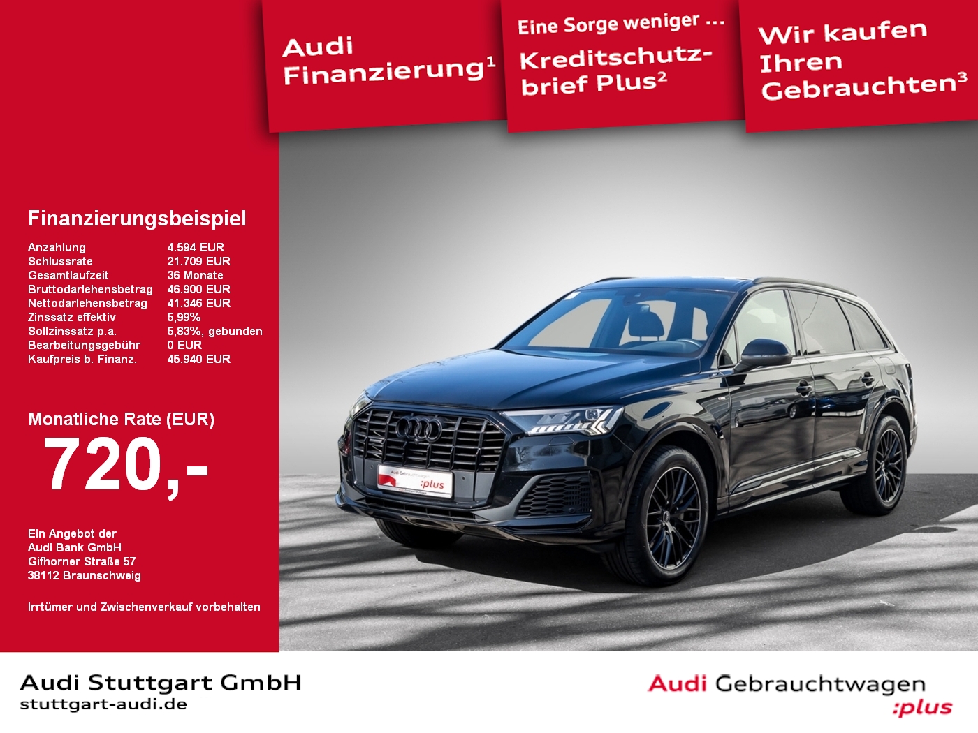 Audi Q7 55 TFSI e qu S line Standklima