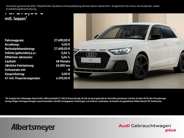 A1 Sportback 25 TFSI advanced LED+CARPLAY+KEYL.