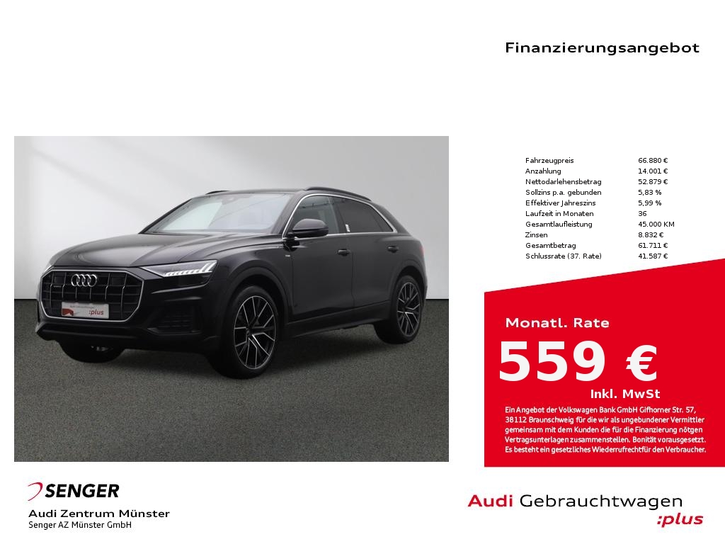 Q8 50 TDI quattro S line Matrix Pano AHK Standh.