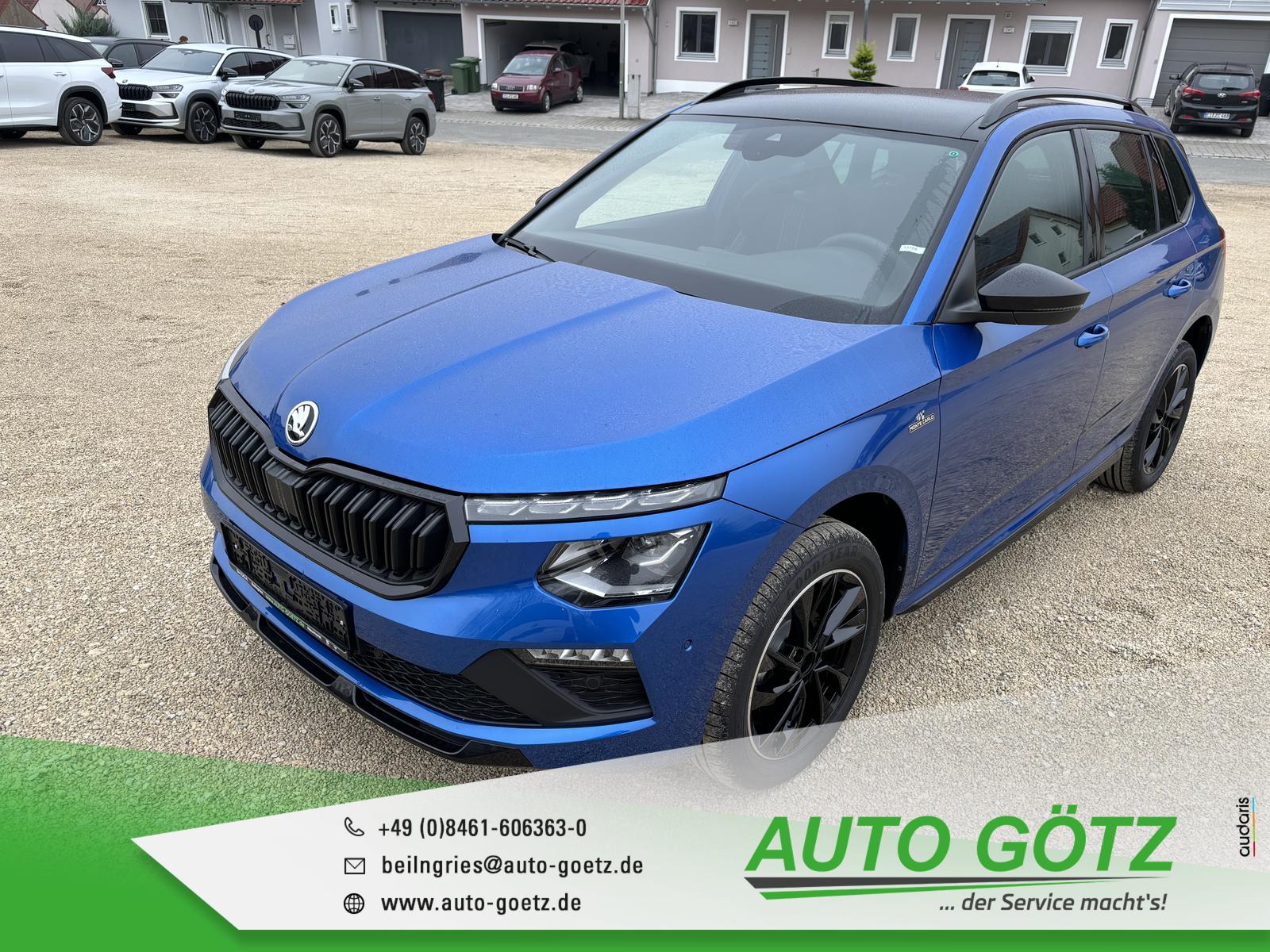 Skoda Kamiq Monte Carlo elektr Heckkl LichtAssist Induktiv Laden Frontscheibenheiz Ladeboden vo hi VZE Digi SpurAssist Sunset Spiegel elektr anklappba
