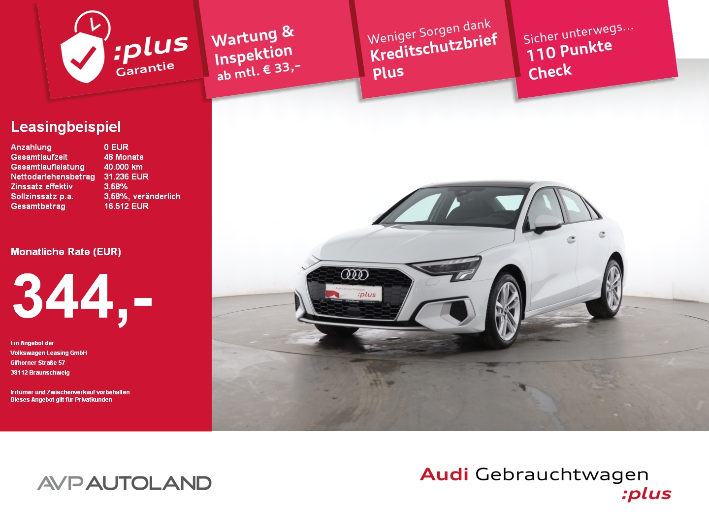 A3 Limousine 30 TFSI S tronic advanced | AHK |