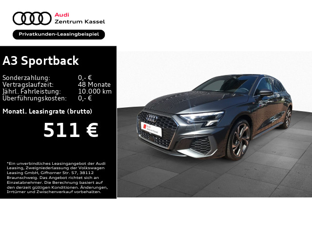 A3 Sportback S line 40 TFSIe S tronic Kam. Navi+