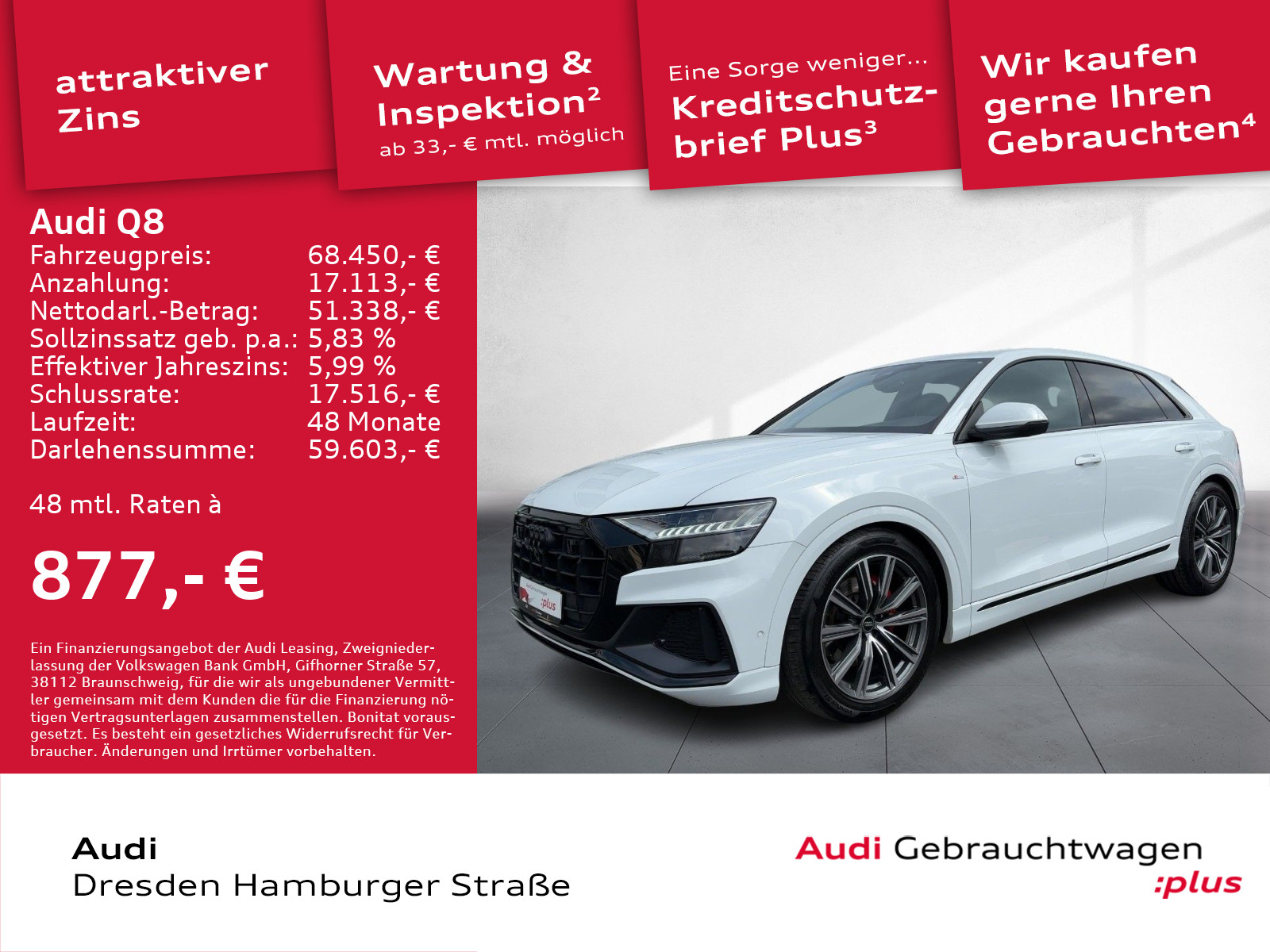 Q8 50 TDI quattro S line Matrix Panorama AHZV