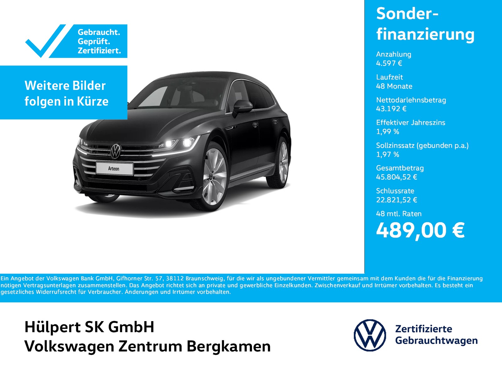 Arteon Shooting Brake HYBRID R-LINE LEDER AHK 19Z