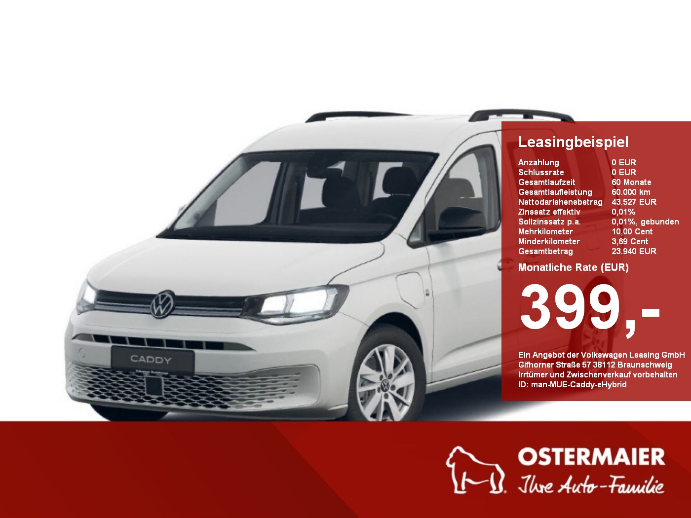 Caddy Life 5-Sitzer 1.5TSI eHybrid DSG SHZG,16ALU,HANDY,PDC,GRA