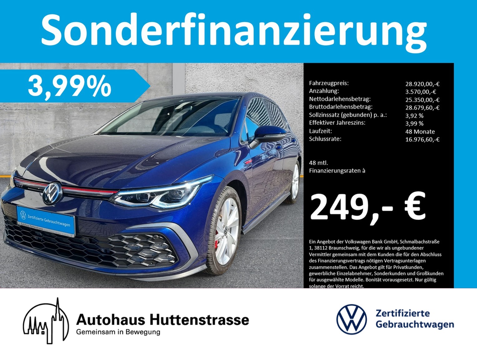 Golf VIII GTI DSG LED+ APP PRIVACY ACC SHZ