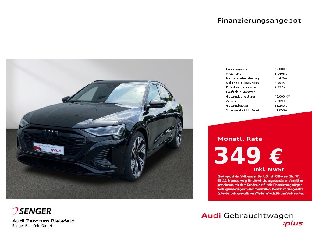 Q8 e-tron Sportback 55 e-tron S line Matrix Pano