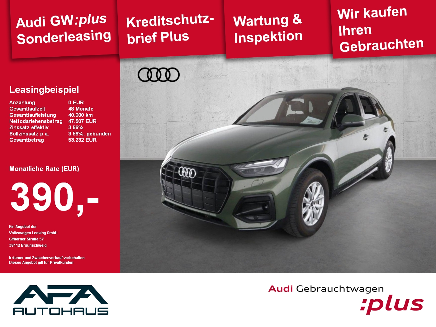 Audi Q5 35 TDI advanced S-Line 20 opt schwarz