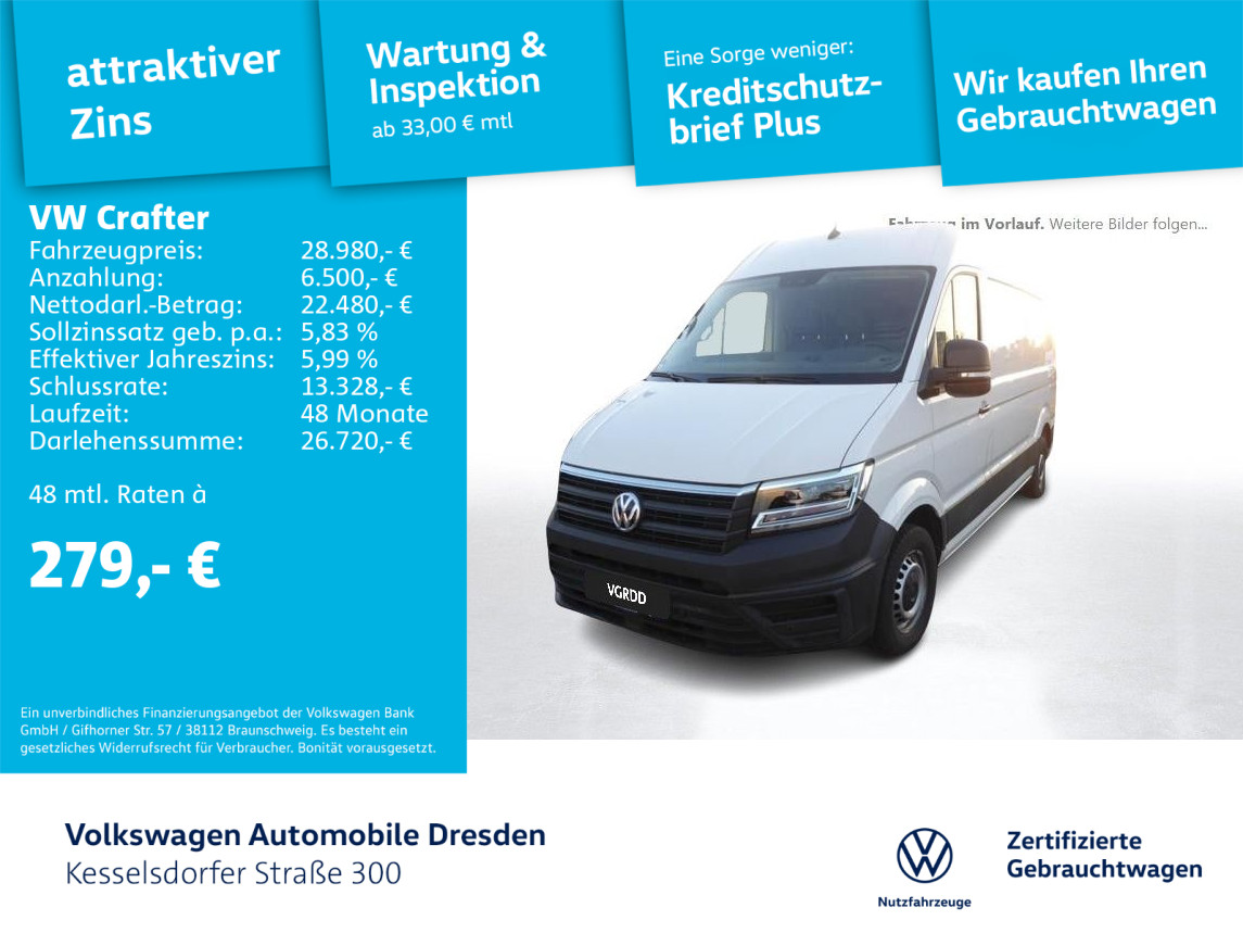 Crafter 2.0 TDI Kasten MR LED Kamera Klima DAB