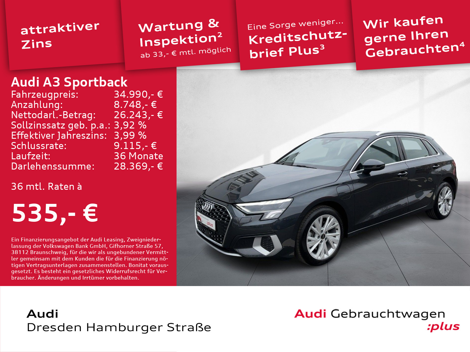 A3 Sportback 40TFSI e Advanced LED Navi S tronic