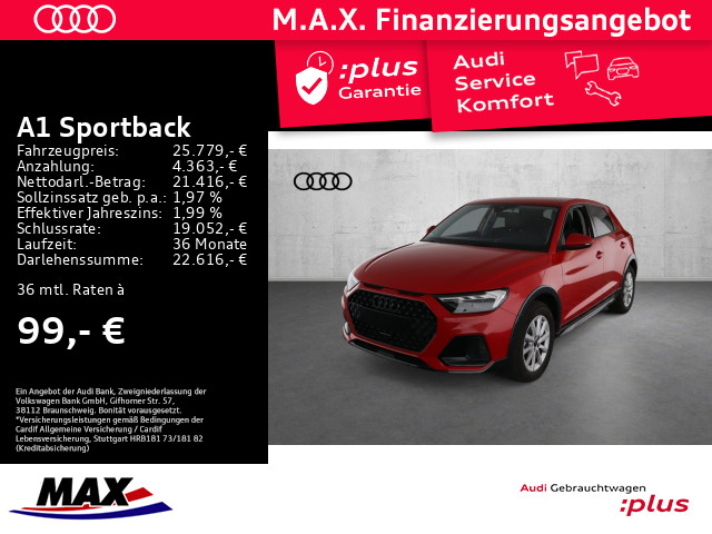 A1 Sportback allstreet 30 TFSI S-LINE LED+OPTIK+