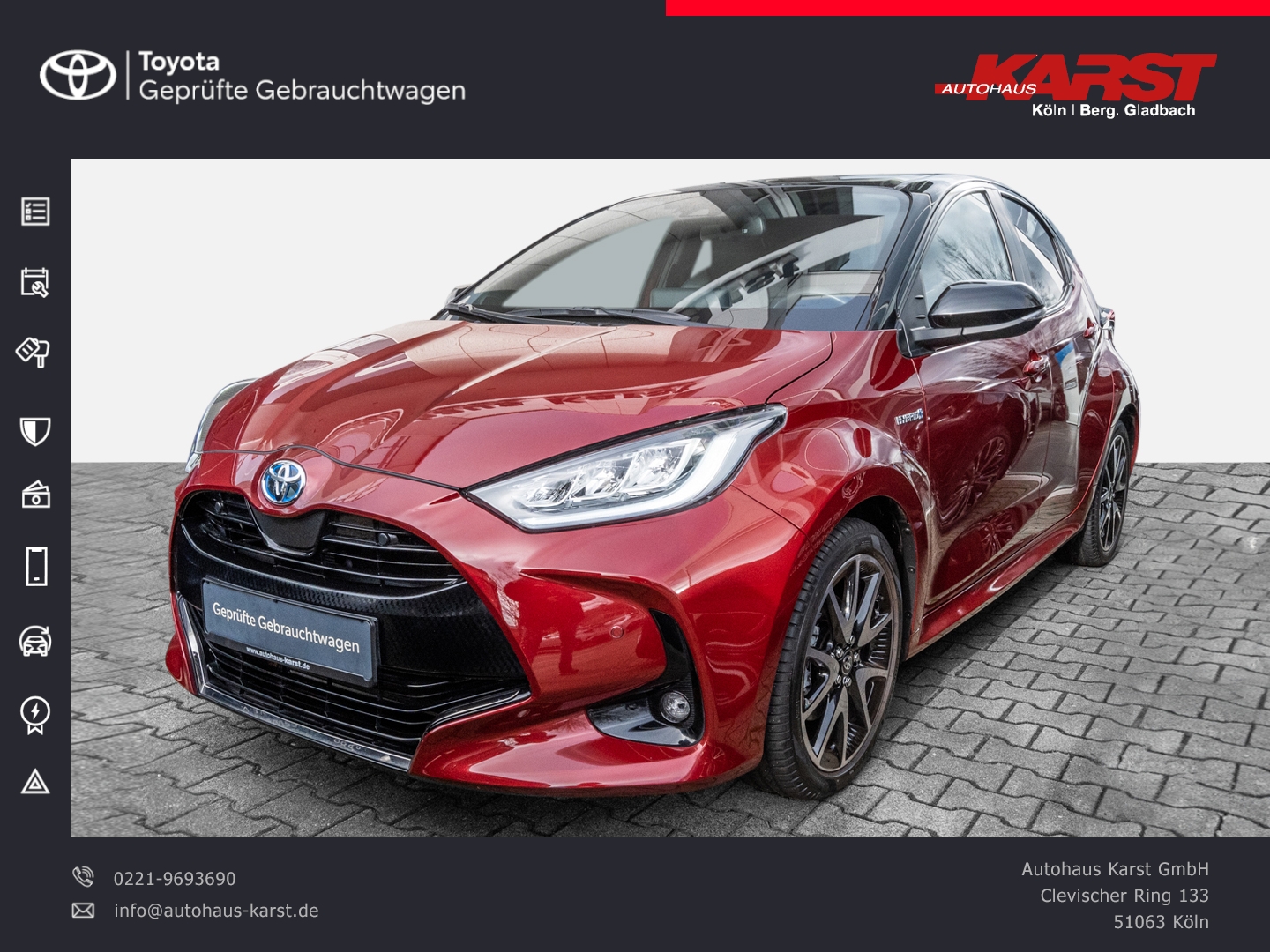 Yaris 1.5 l Hybrid Style CARPLAY, PDC v. + h.