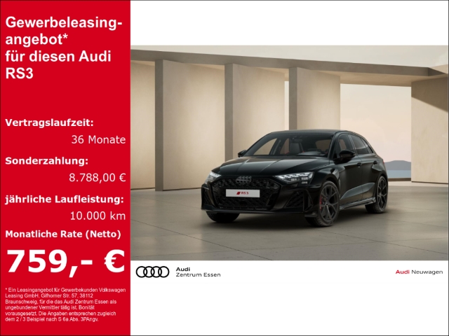 RS3 SPORTBACK MATRIX LED NAVI LEDER PANO KERAMIK