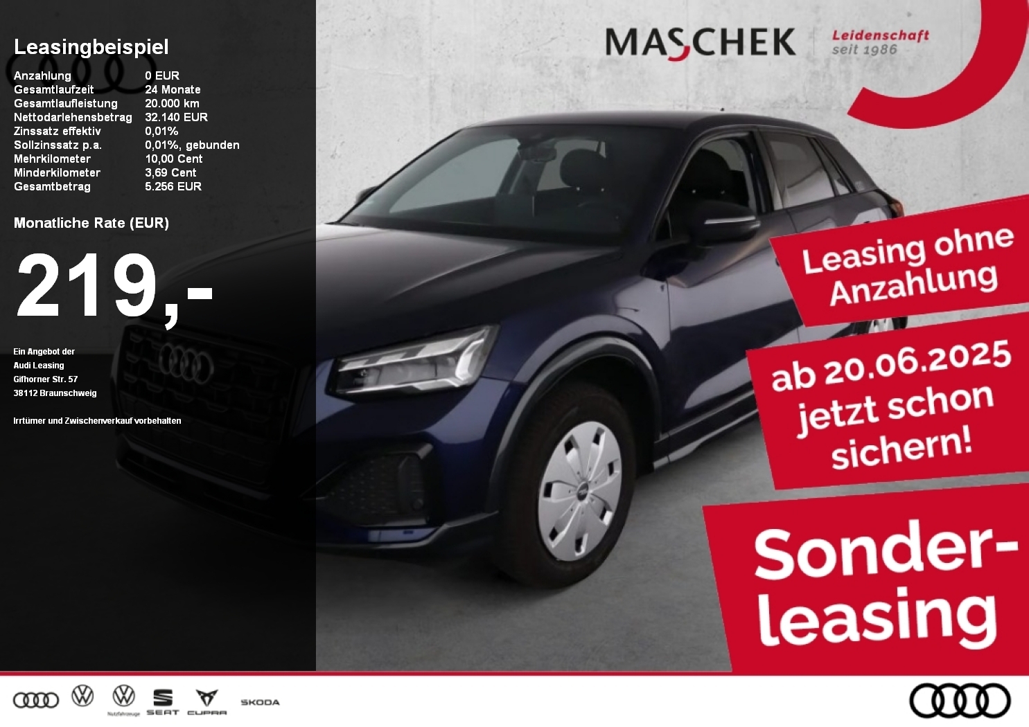 Q2 Advanced 35 TFSI S tronic AHK Black Matrix 18 Zoll Sportsitz GRA