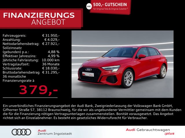 A3 Sportback S line 40 TDI qu MATRIX NAVI ACC