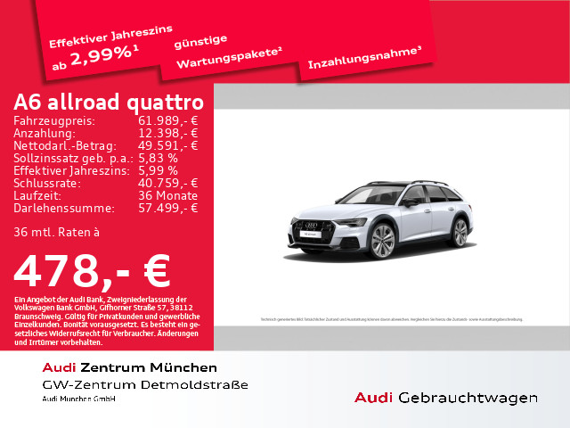 A6 allroad 55 TDI qu. tiptr. Pano/AHK/B&O/HD-Matrix/HuD