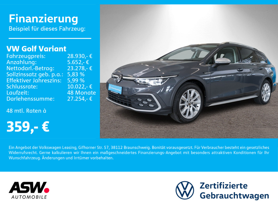 Golf Variant Alltrack 4M 2,0TDI DSG LED PANO AHK