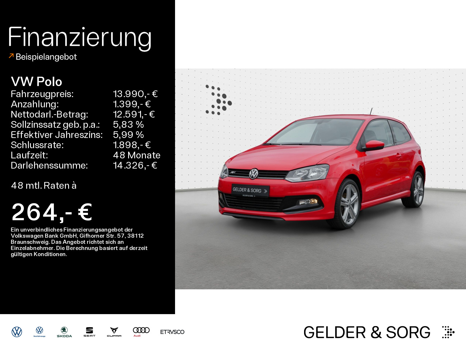 Volkswagen Polo 1.2 TSI R-Line-Exterieur 17Z