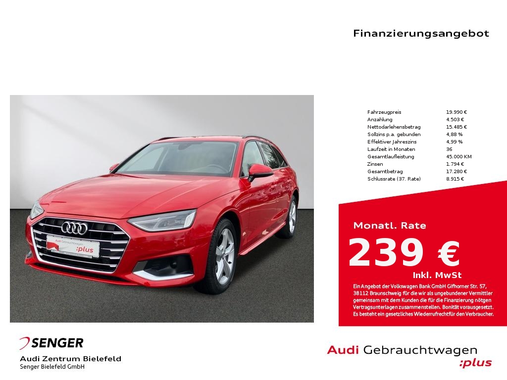 A4 Avant Advanced 35 TDI Sitzhzg. MMI LED 