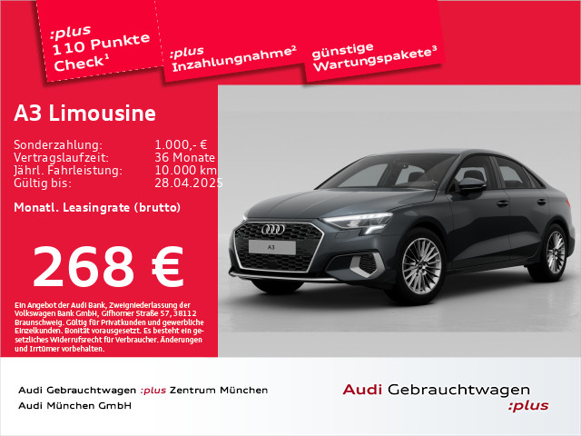 A3 Limousine 35 TDI S tronic advanced AHK/Virtual+/Navi+