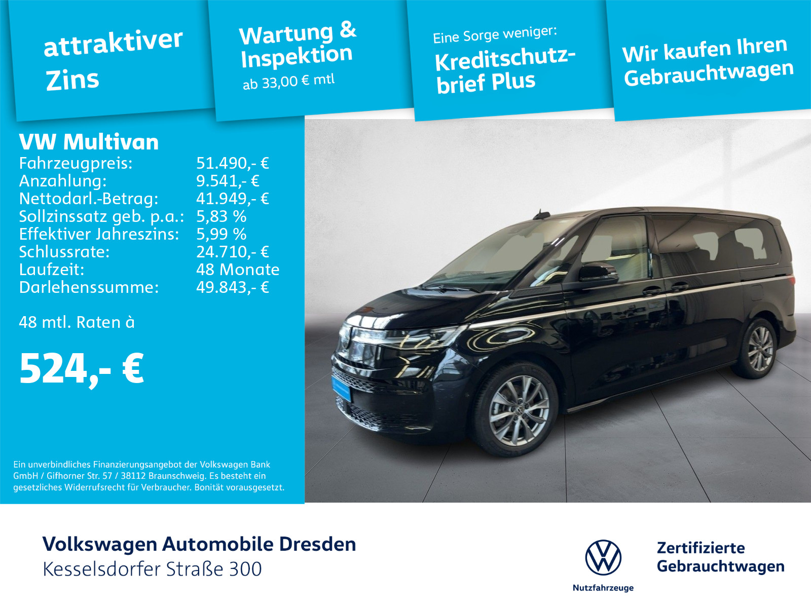 Volkswagen T7 Multivan 2.0 TDI Multivan Style Langversion