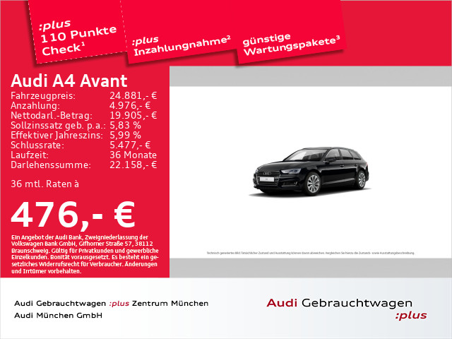 A4 Avant 40 TFSI S tronic design LED/Navi+/PDC+