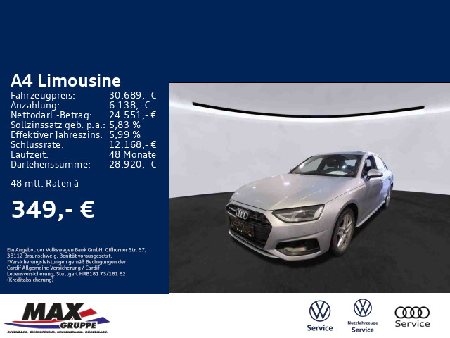 A4 Limousine 40 TDI ADVANCED LED+OPTIK+VC+KAMERA