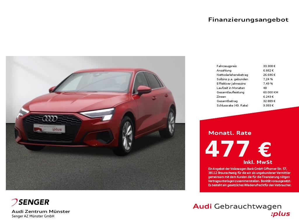 A3 Sportback 35 TFSI Matrix MMI 