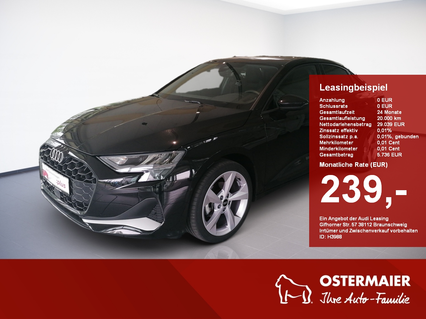 A3 Limousine ADVANCED 30TFSI 116PS S-TRONIC ACC.5J-G.KAMERA.NAVI.SHZ