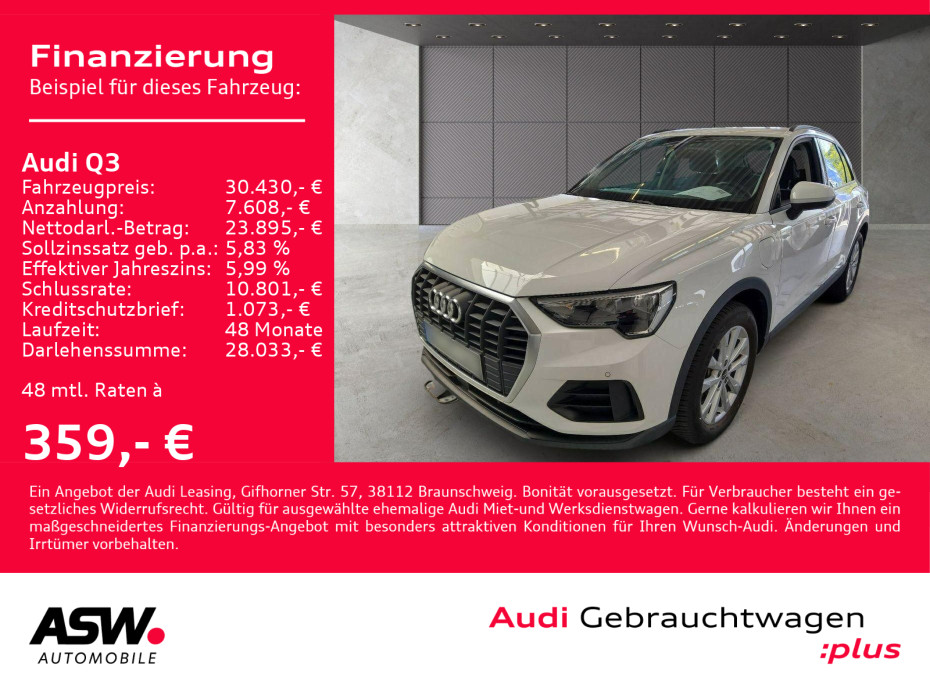 Q3 45TFSI e Stronic LED AHK SHZ PDC