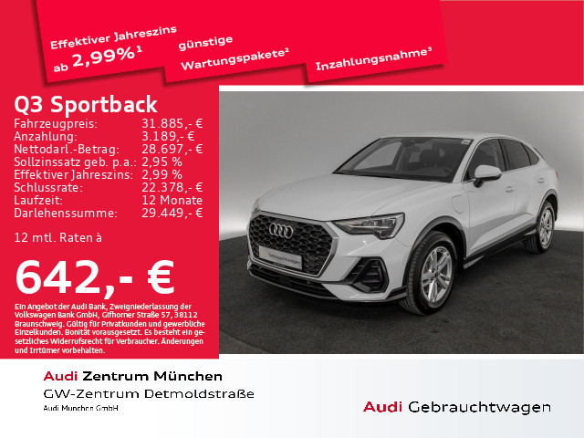 Q3 Sportback 45 TFSI e S tronic Navi+/Virtual+/PDC