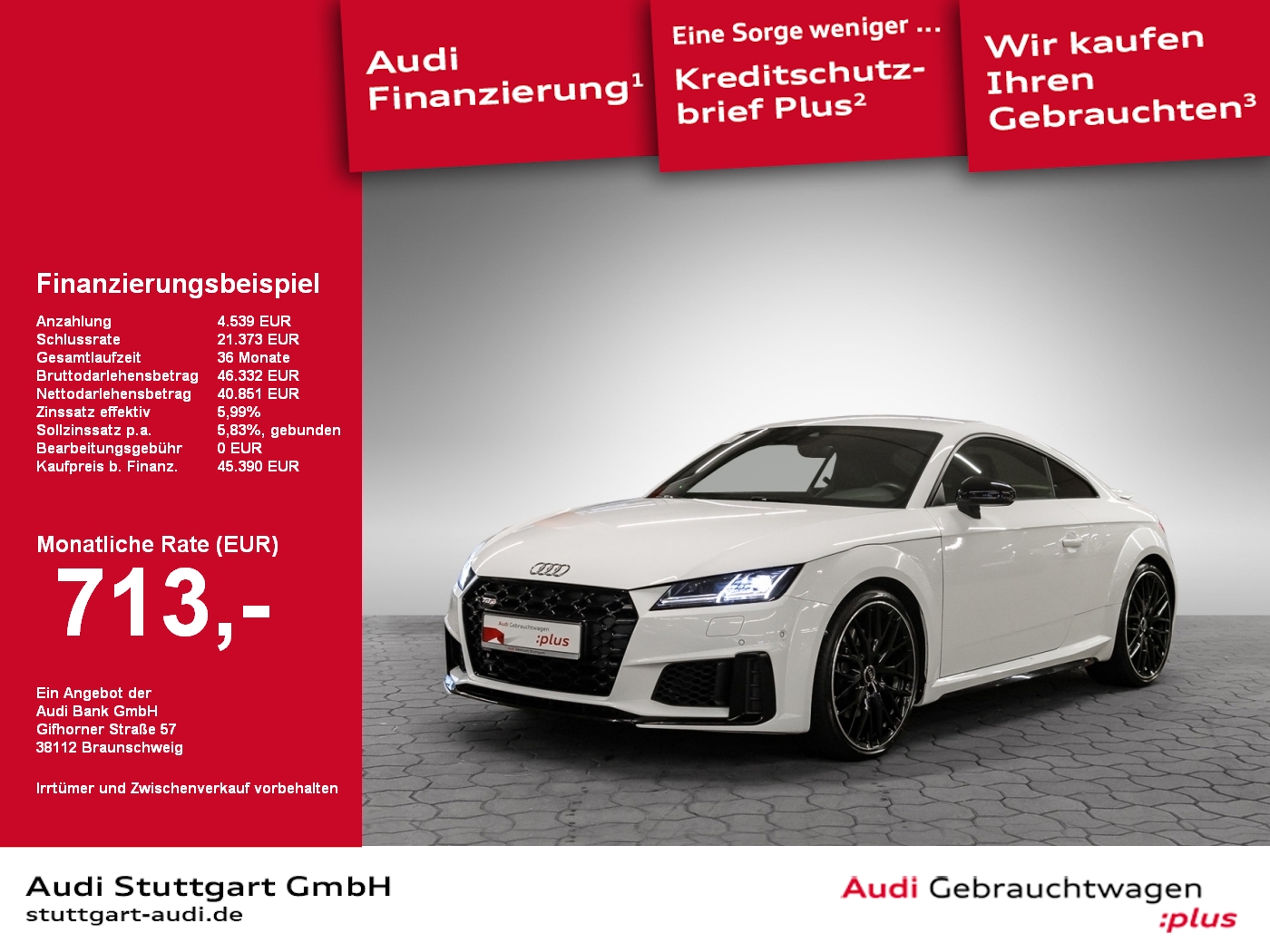 Audi TTS 2.0 TFSI quattro Coupe