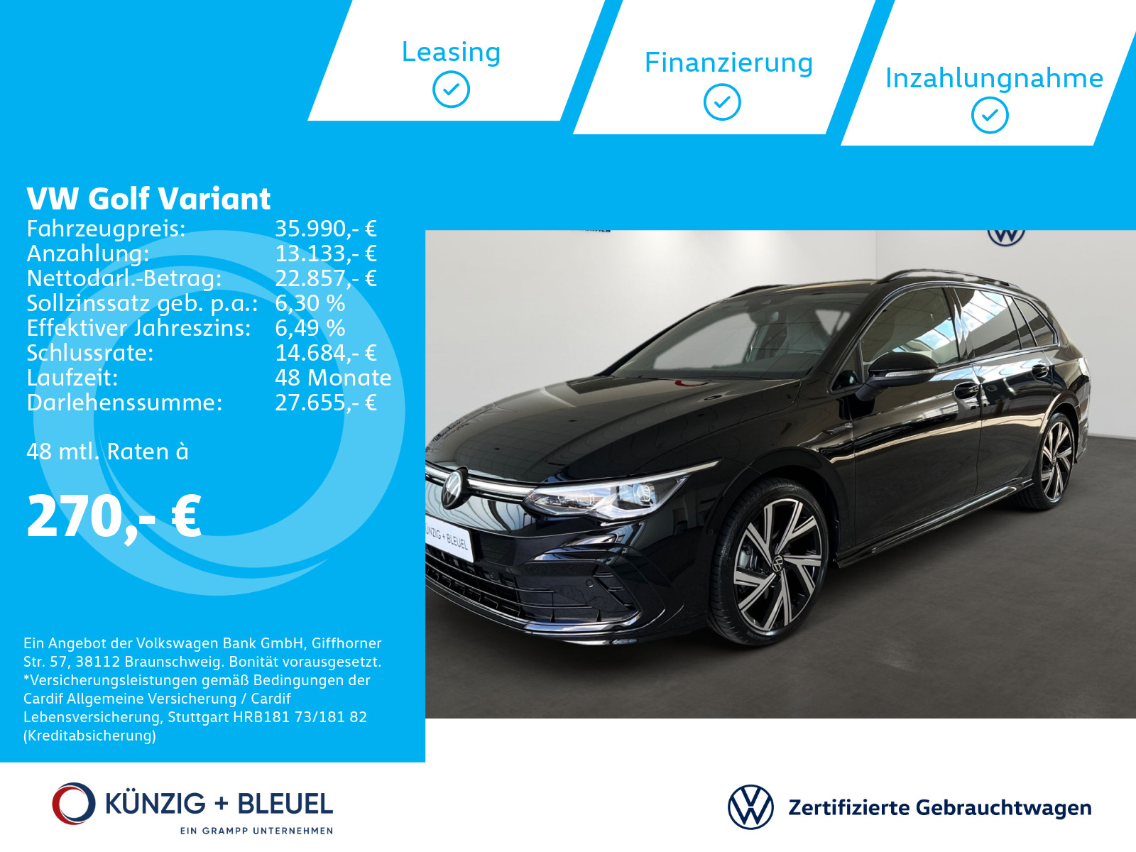 Golf VIII Variant R-Line 2.0 TDI DSG*Navi*LED*Kam