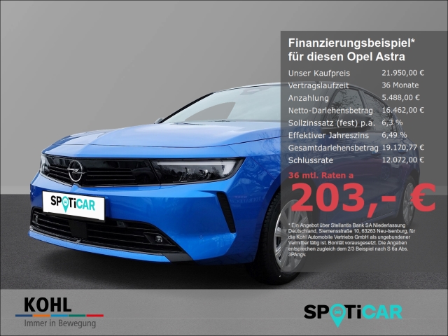Opel Astra 1.2 L Elegance Turbo