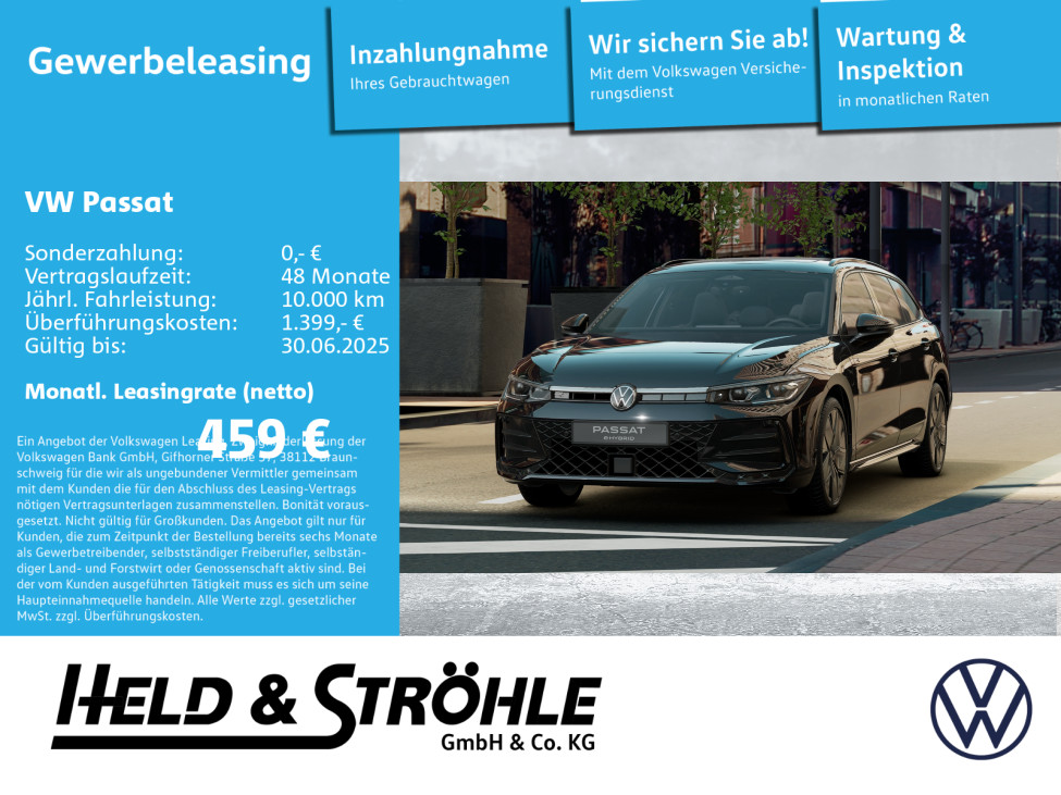Passat R-Line 1,5l eHybrid 130 kW/85 KW DSG AHK