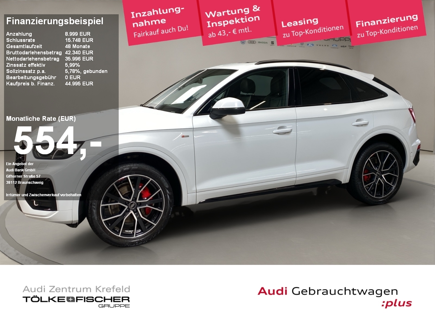 Q5 Sportback 40 2.0 TDI quattro S-Line Pano AUT