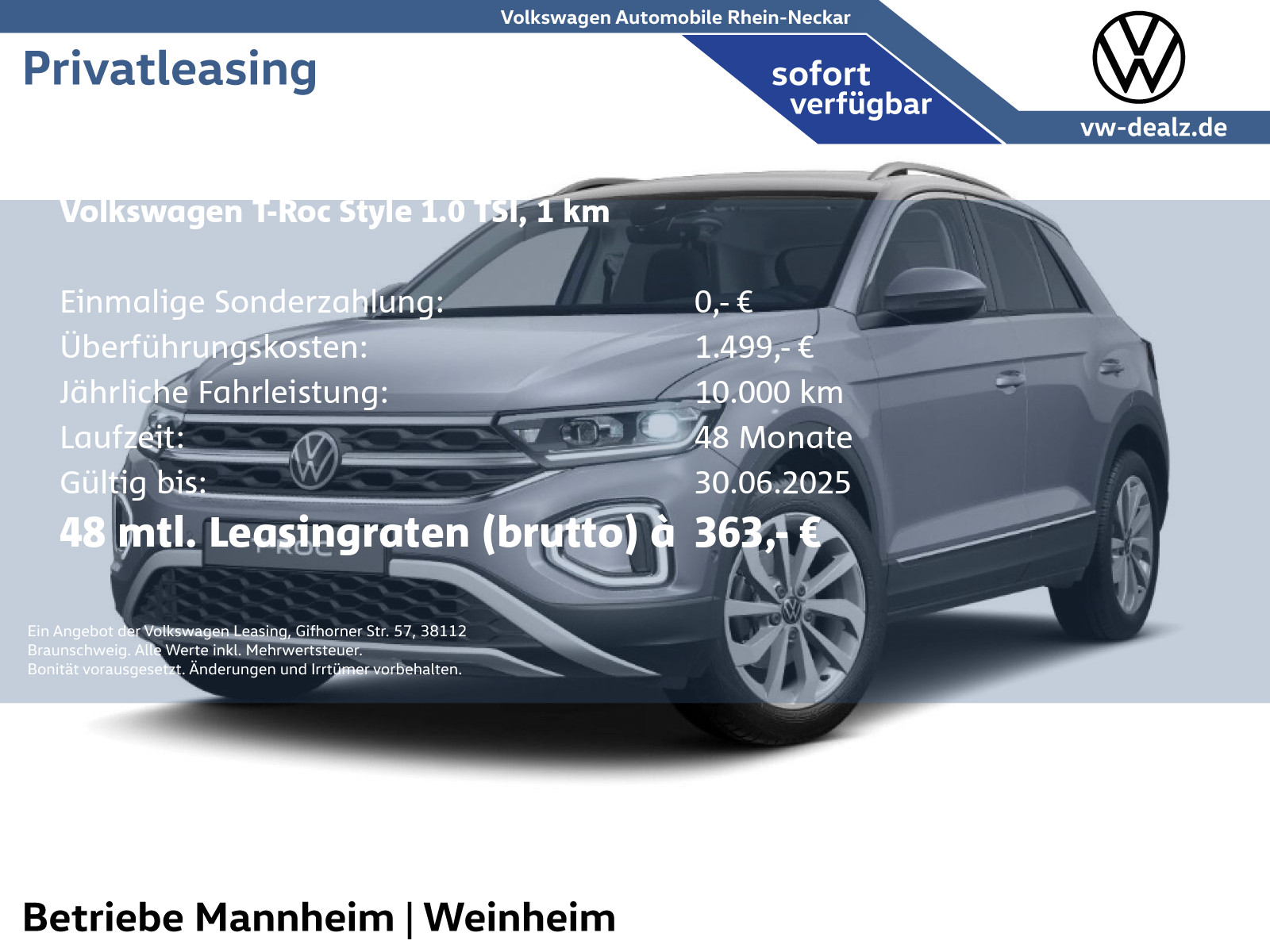 T-Roc Style 1.0 TSI OPF
