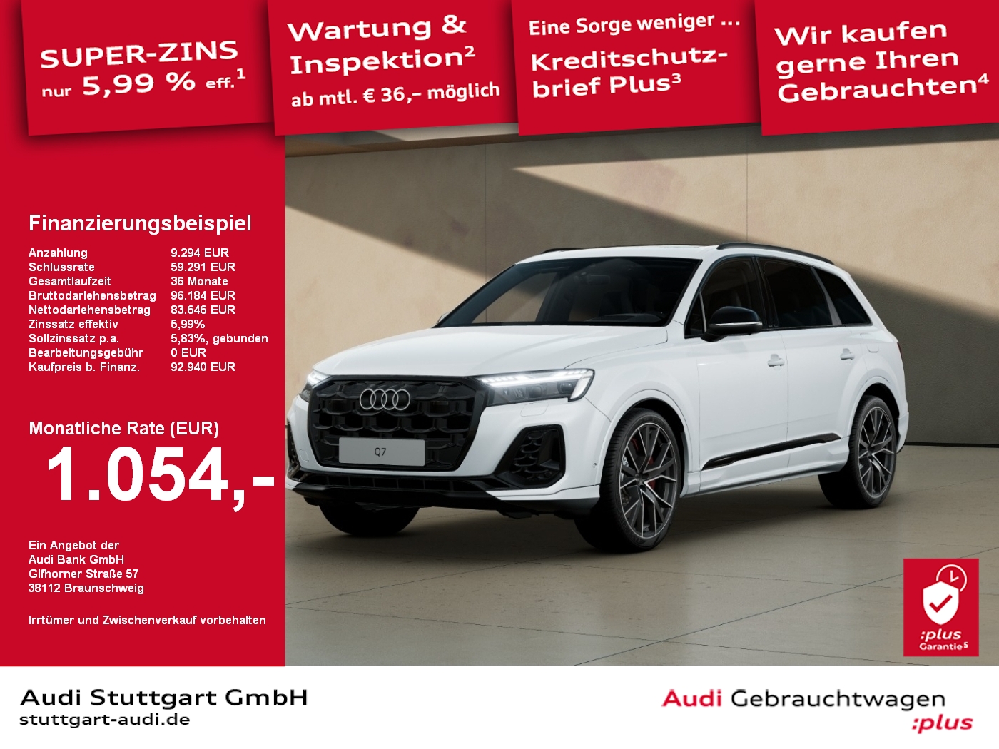 Audi Q7 TFSIe S line 60 TFSI e quattro