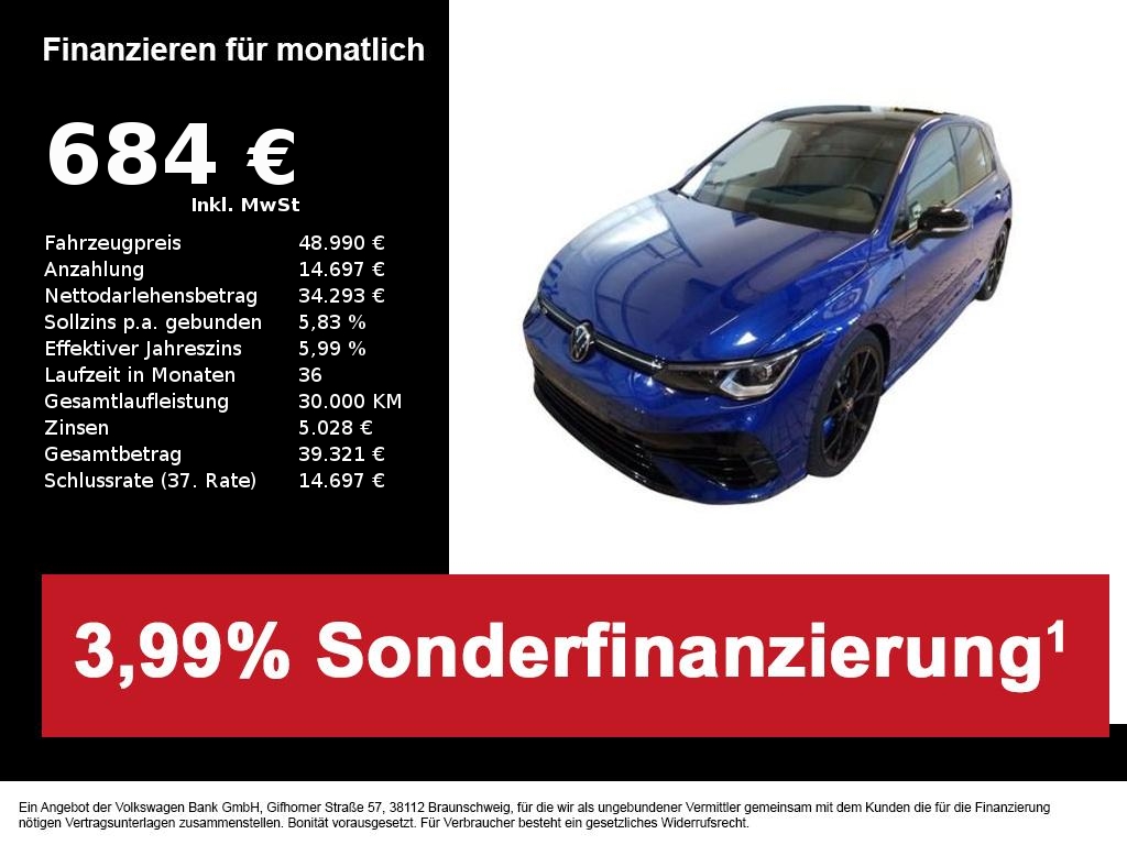 Golf VIII R 2.0 TSI 270-KM/H+PANO+LEDER+IQ-LIGHT