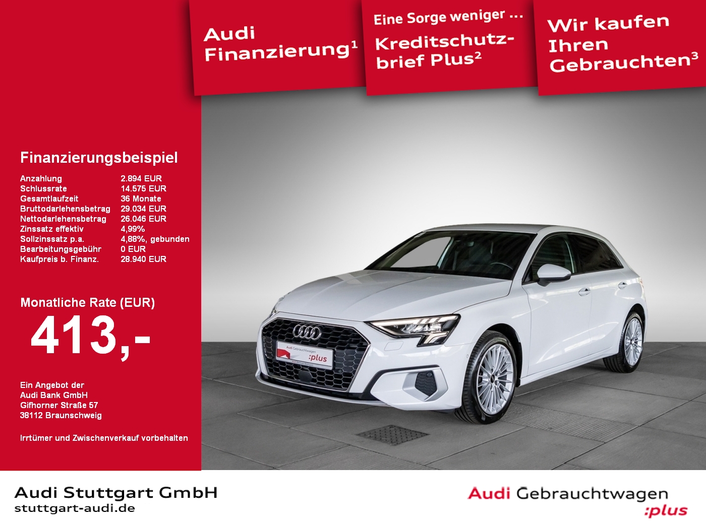 A3 Sportback 35 TDI advanced LED virtC Kamera B&O
