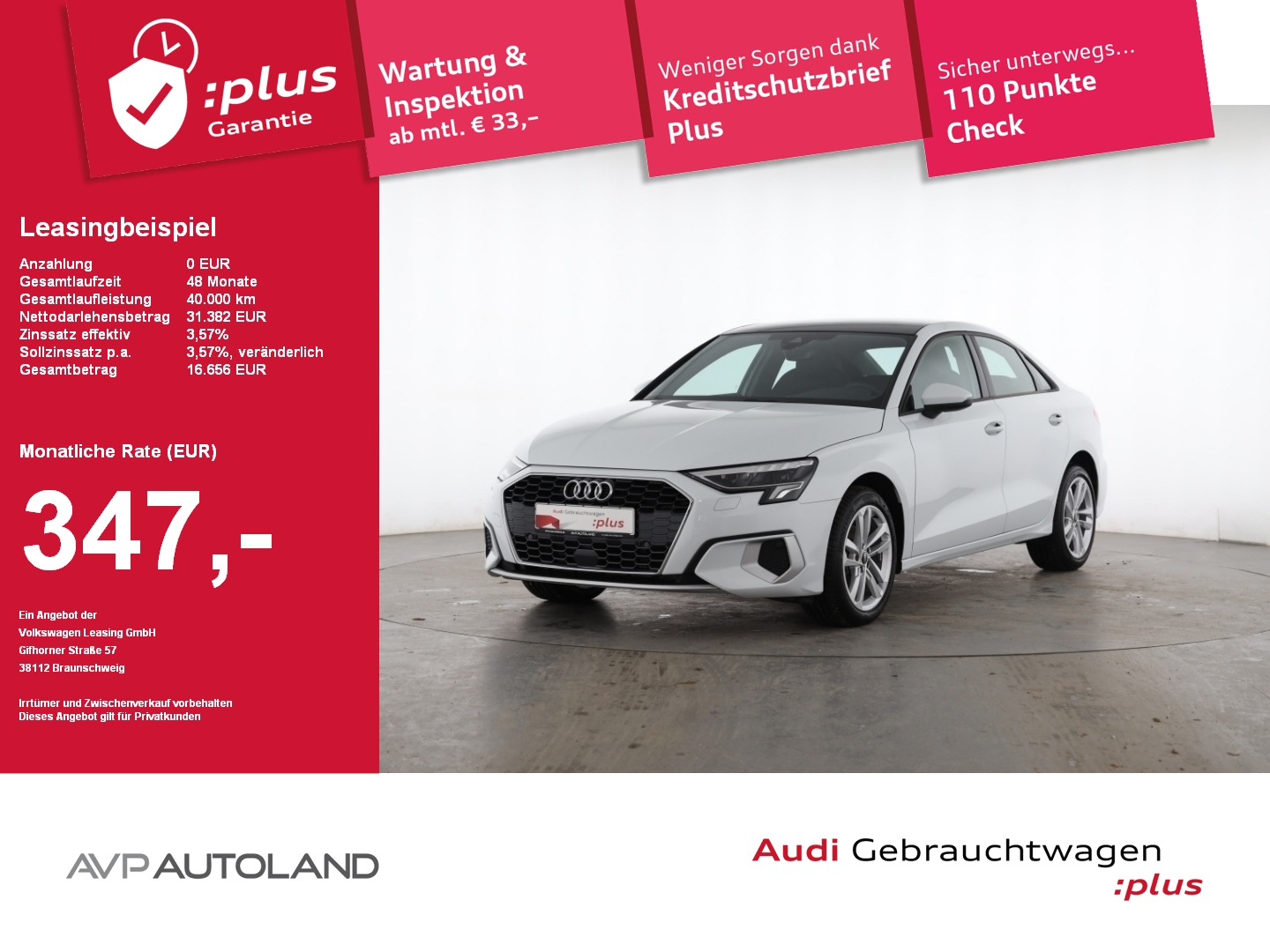 A3 Limousine 30 TFSI S tronic advanced |AHK|LED