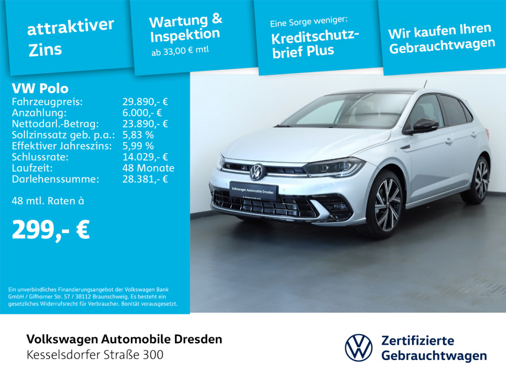 Polo 1,0 l TSI DSG R-Line*NAVI SCHIEBEDACH*