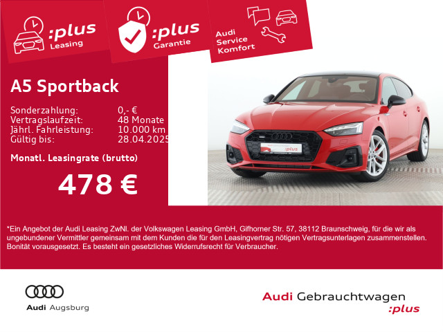 Audi A5 Sportback 40TFSI qu 2x S line 8fach