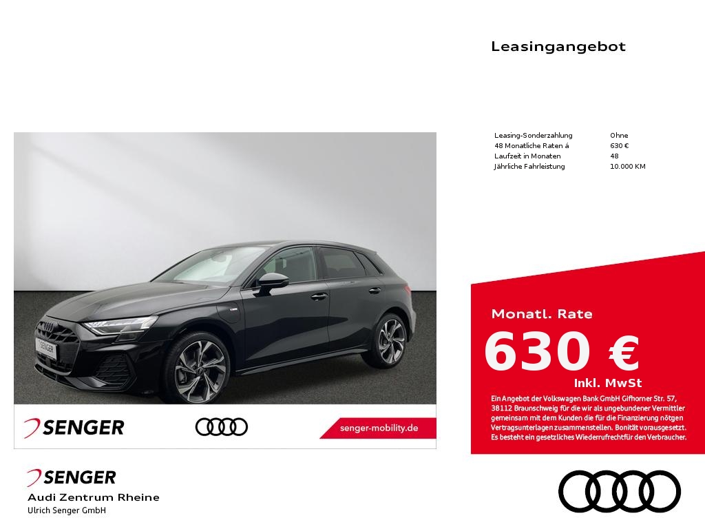 Audi A3 Sportback S line 40 TFSI e Optik-Paket