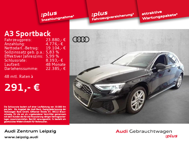 A3 Sportback 40 TFSIe S line *LED*AHK*B&O*Navi+*