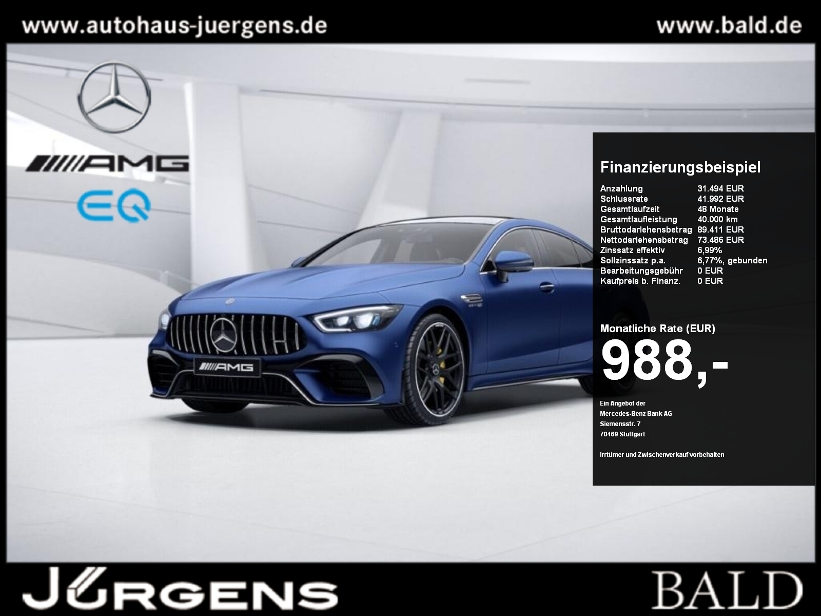 Mercedes-Benz AMG GT 63 S Aero Burm Sitzklima