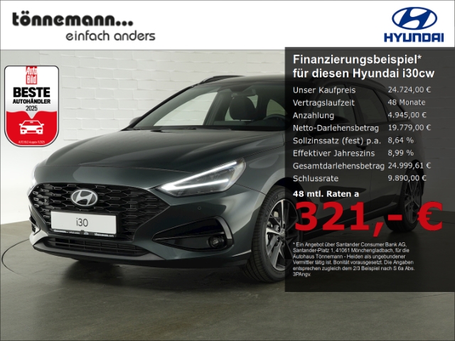 i30cw FACELIFT T-GDI ADVANTAGE DCT+VOLL LED+NAVI+RÜCKFAHRKAMERA+SITZ-/LENKRADHEIZUNG+INDUKTIONSL