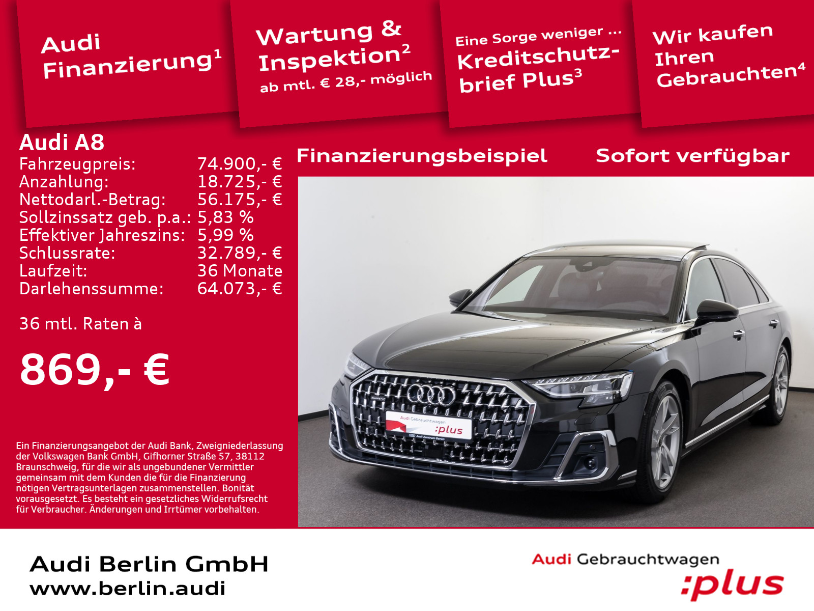 A8 Lang 50 TDI qu. tiptr. LEDER STDHZG PANO NAVI