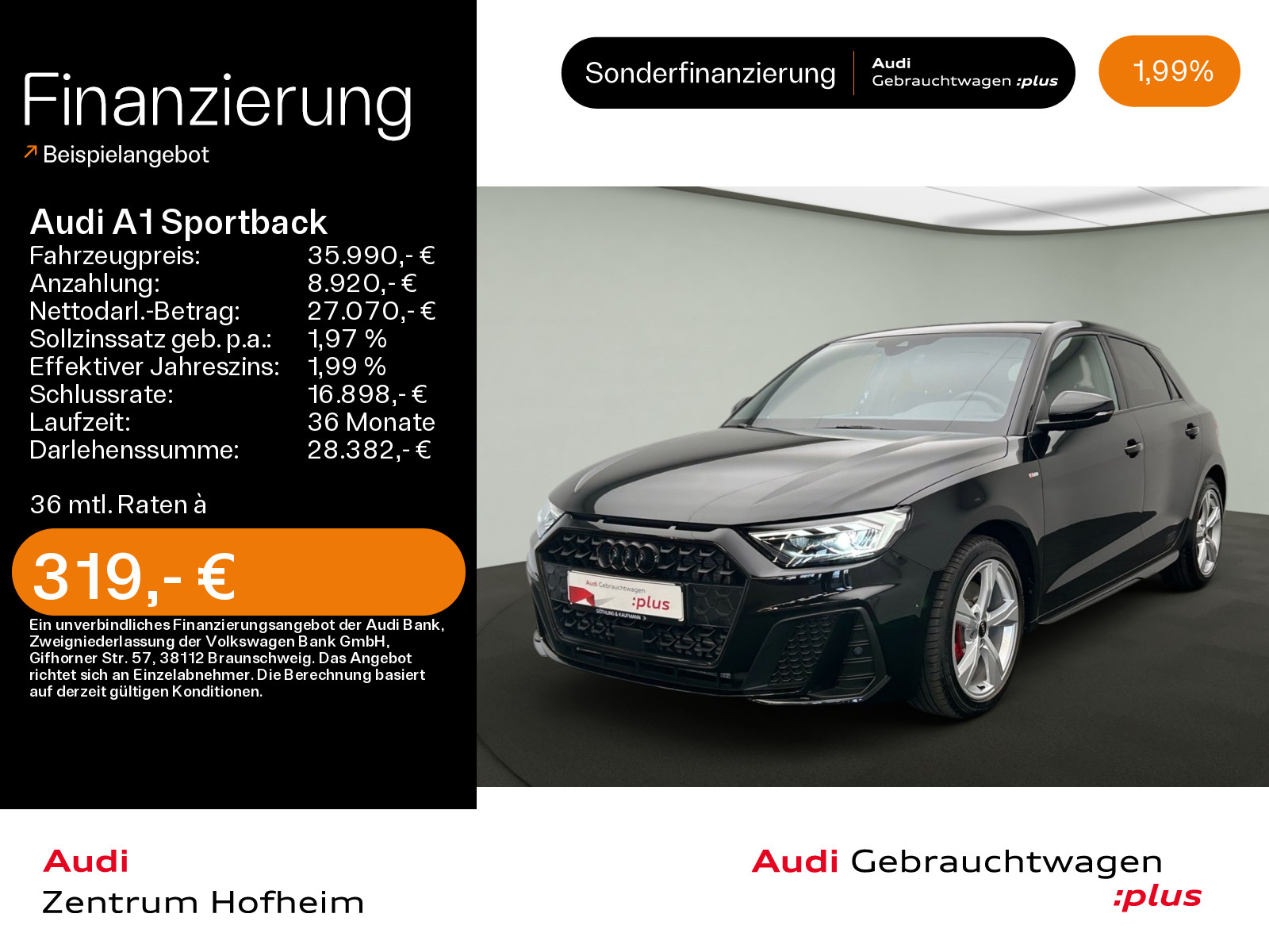 A1 Sportback 40 TFSI 2x S line S tro*LED*Virtual*Navi+*Teilleder*Kamera*