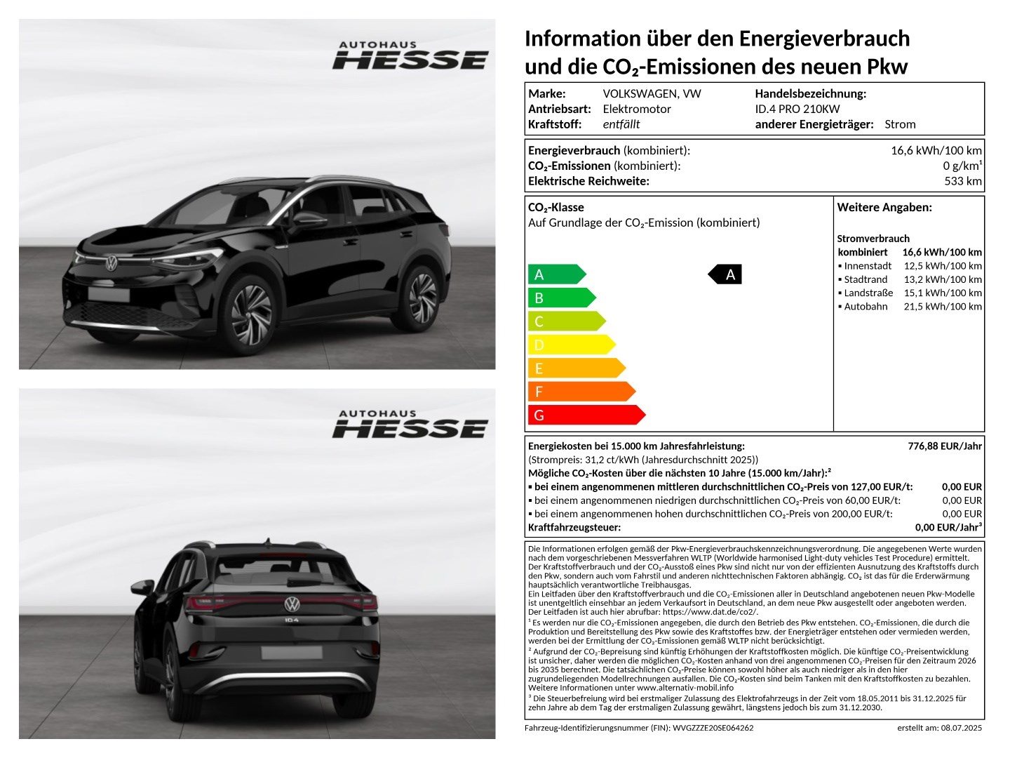 ID.4 Pro 210 kW (286 PS) 77 kWh 1-Gang-Automatik